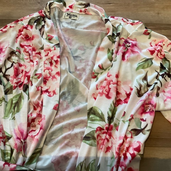 NWOT floral robe one size - Picture 6 of 6
